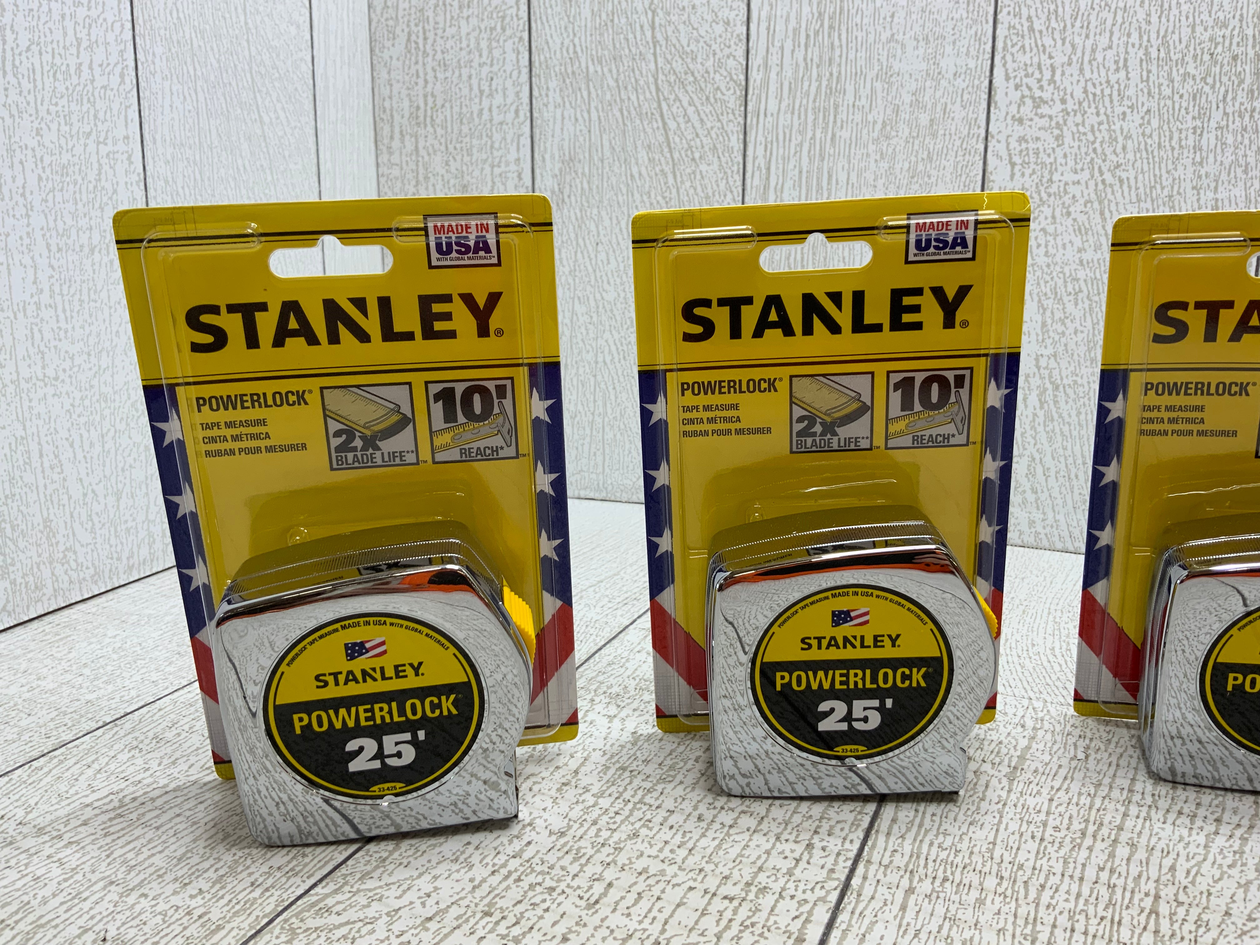 STANLEY Tape Measure, Chrome, 25-Foot (33-425) **LOT OF 6 Tape Measures** (8044805718254)